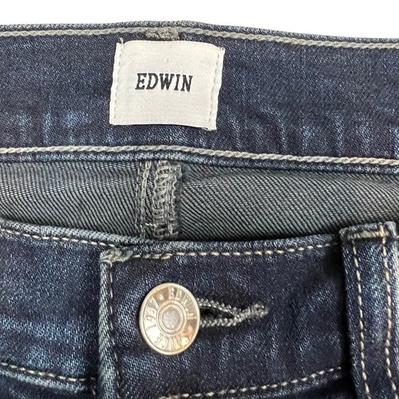 EDWIN Anthropologie Raw Ankle Hem Straight Leg Womens Jeans Size 27 - Picture 5 of 10